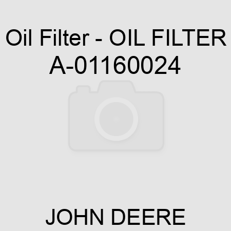 Oil Filter - OIL FILTER A-01160024