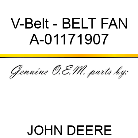 V-Belt - BELT, FAN A-01171907