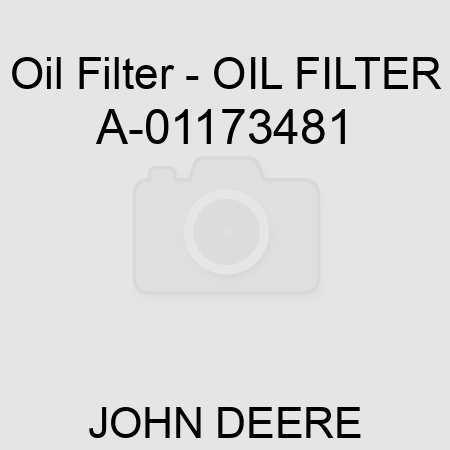 Oil Filter - OIL FILTER A-01173481