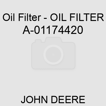 Oil Filter - OIL FILTER A-01174420