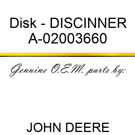 Disk - DISC,INNER A-02003660