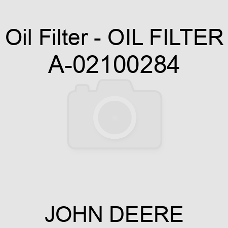Oil Filter - OIL FILTER A-02100284