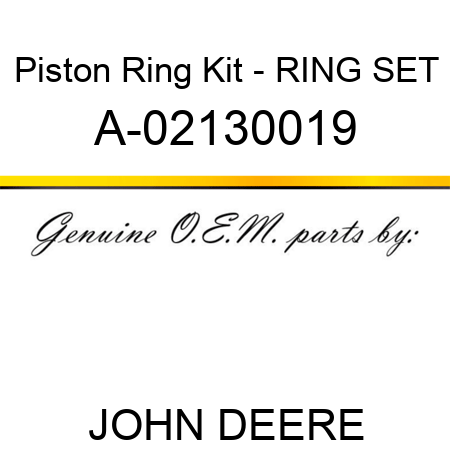 Piston Ring Kit - RING SET A-02130019