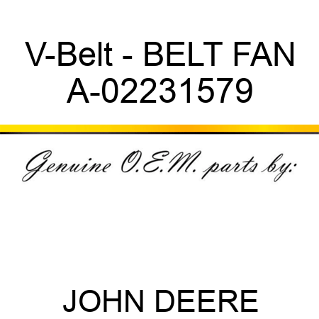 V-Belt - BELT, FAN A-02231579