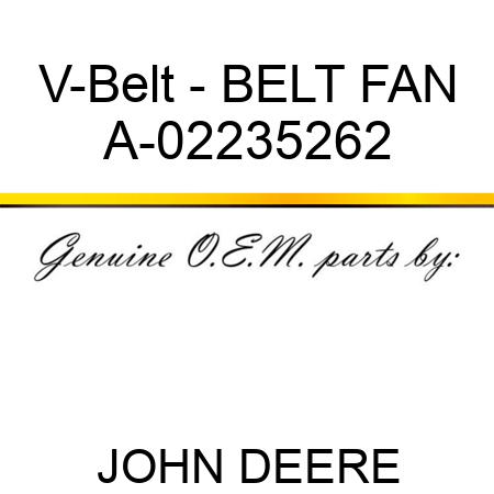 V-Belt - BELT, FAN A-02235262
