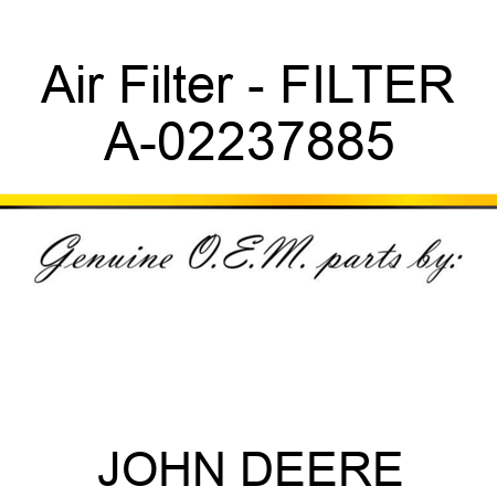 Air Filter - FILTER A-02237885