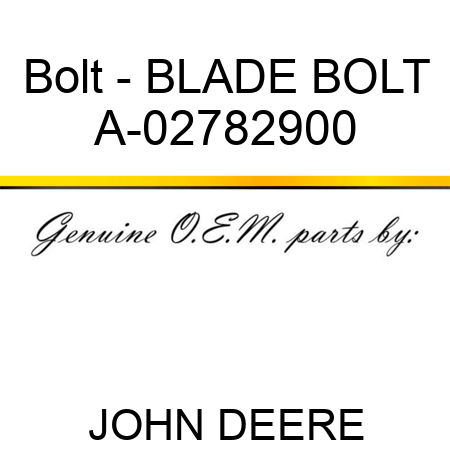 Bolt - BLADE BOLT A-02782900