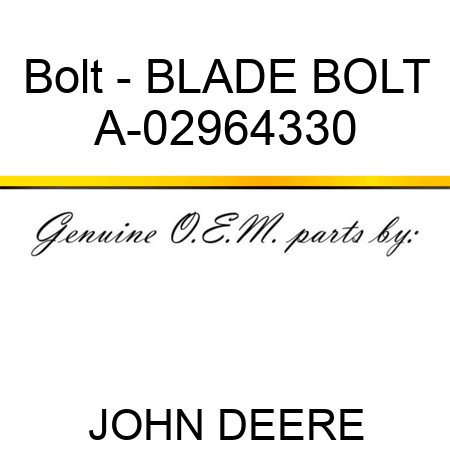 Bolt - BLADE BOLT A-02964330