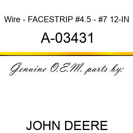 Wire - FACESTRIP, #4.5 - #7, 12-IN A-03431