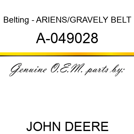 Belting - ARIENS/GRAVELY BELT A-049028