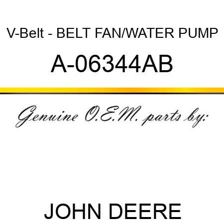 V-Belt - BELT, FAN/WATER PUMP A-06344AB