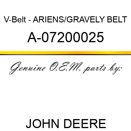 V-Belt - ARIENS/GRAVELY BELT A-07200025