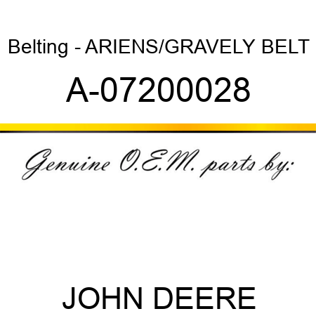 Belting - ARIENS/GRAVELY BELT A-07200028