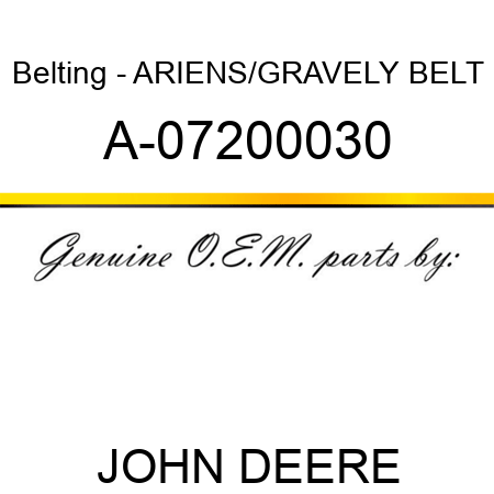 Belting - ARIENS/GRAVELY BELT A-07200030