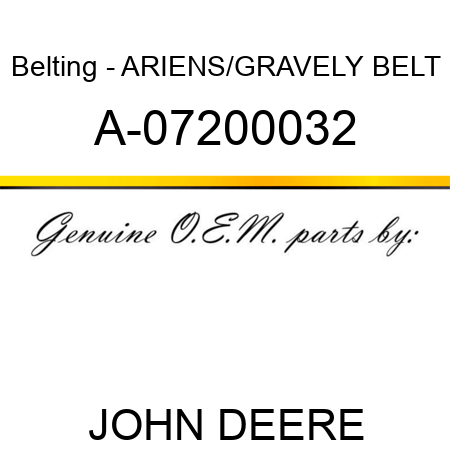 Belting - ARIENS/GRAVELY BELT A-07200032