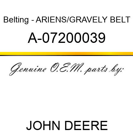 Belting - ARIENS/GRAVELY BELT A-07200039