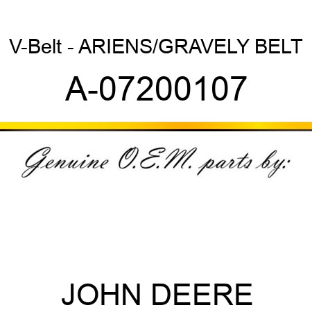 V-Belt - ARIENS/GRAVELY BELT A-07200107