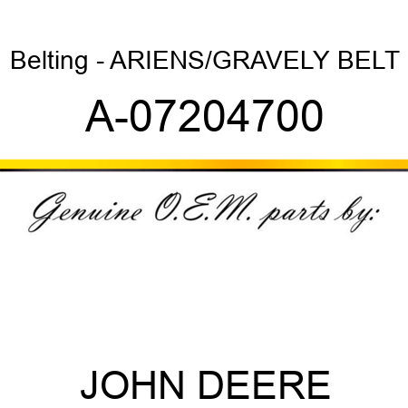 Belting - ARIENS/GRAVELY BELT A-07204700