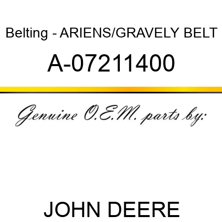 Belting - ARIENS/GRAVELY BELT A-07211400