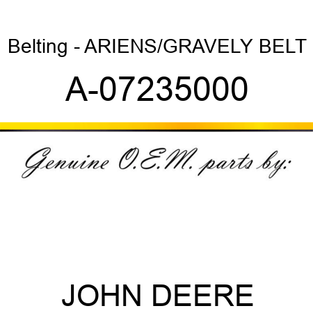 Belting - ARIENS/GRAVELY BELT A-07235000