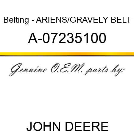 Belting - ARIENS/GRAVELY BELT A-07235100