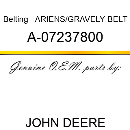Belting - ARIENS/GRAVELY BELT A-07237800