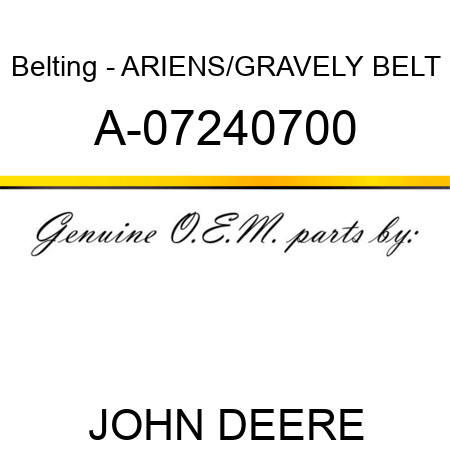 Belting - ARIENS/GRAVELY BELT A-07240700