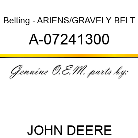 Belting - ARIENS/GRAVELY BELT A-07241300