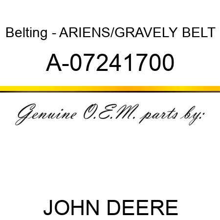 Belting - ARIENS/GRAVELY BELT A-07241700