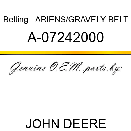 Belting - ARIENS/GRAVELY BELT A-07242000