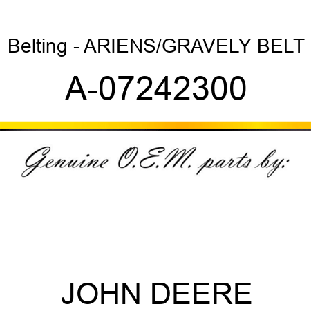 Belting - ARIENS/GRAVELY BELT A-07242300