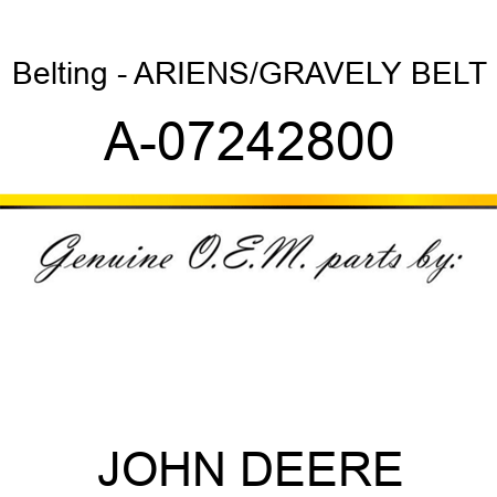 Belting - ARIENS/GRAVELY BELT A-07242800