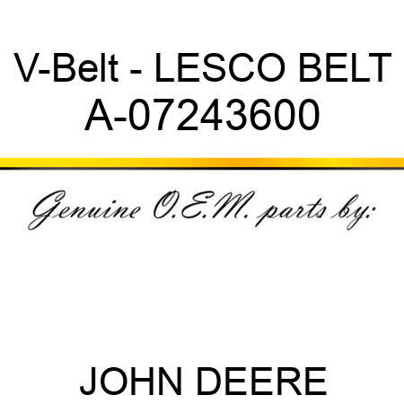 V-Belt - LESCO BELT A-07243600
