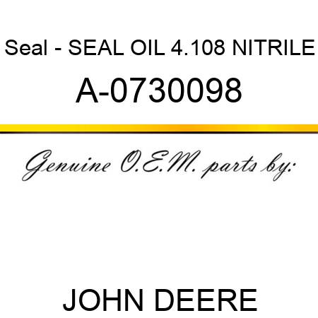 Seal - SEAL, OIL, 4.108, NITRILE A-0730098