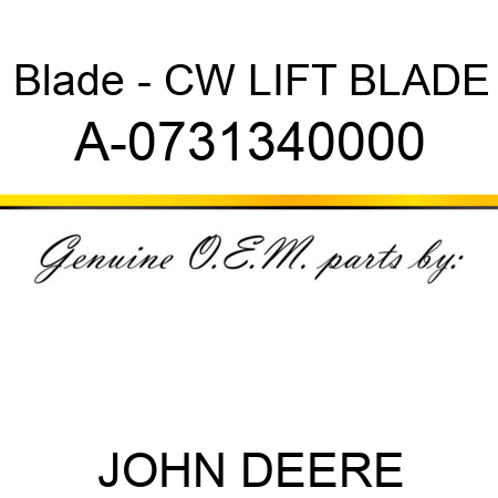 Blade - CW LIFT BLADE A-0731340000