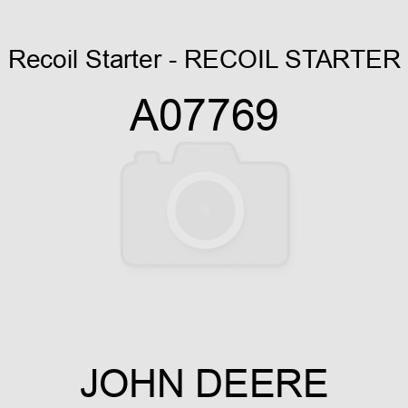 Recoil Starter - RECOIL STARTER A07769