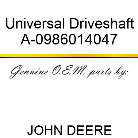 Universal Driveshaft A-0986014047