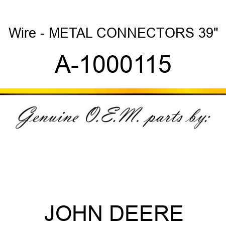Wire - METAL CONNECTORS, 39