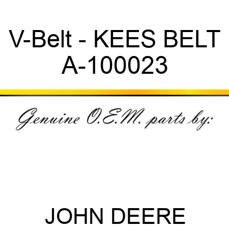 V-Belt - KEES BELT A-100023