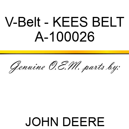 V-Belt - KEES BELT A-100026