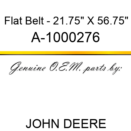 Flat Belt - 21.75