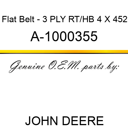 Flat Belt - 3 PLY, RT/HB, 4 X 452 A-1000355