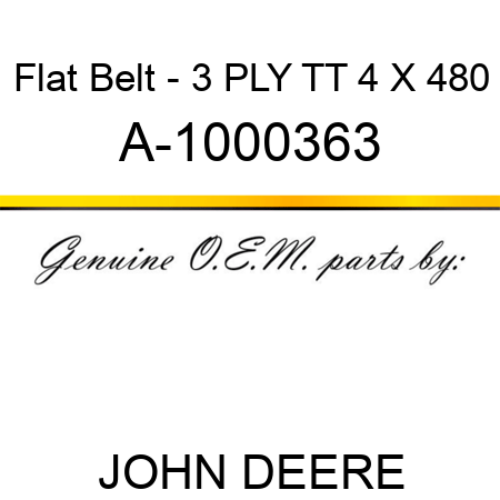 Flat Belt - 3 PLY, TT, 4 X 480 A-1000363