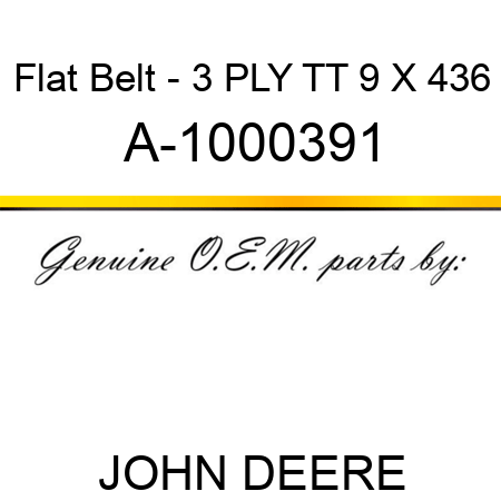 Flat Belt - 3 PLY, TT, 9 X 436 A-1000391
