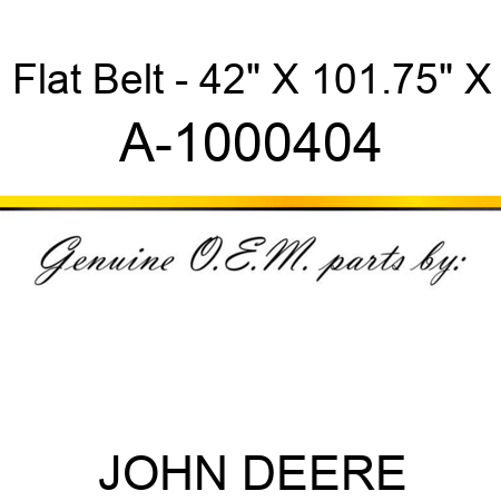 Flat Belt - 42