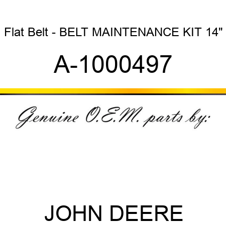 Flat Belt - BELT MAINTENANCE KIT, 14