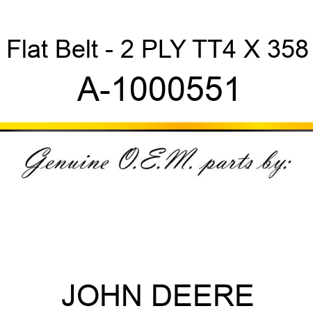 Flat Belt - 2 PLY, TT,4 X 358 A-1000551