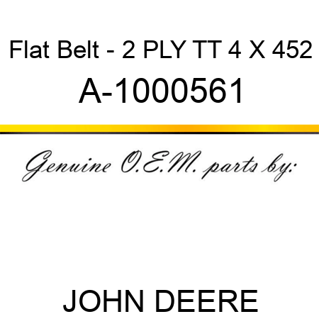 Flat Belt - 2 PLY, TT, 4 X 452 A-1000561
