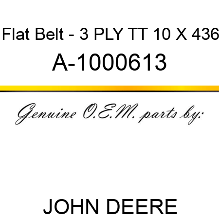 Flat Belt - 3 PLY, TT, 10 X 436 A-1000613