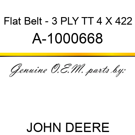 Flat Belt - 3 PLY, TT, 4 X 422 A-1000668